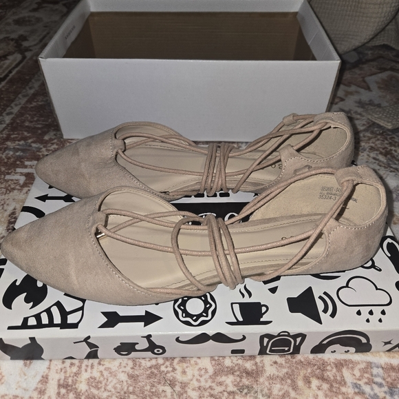 Bamboo Shoes Tie Flats - Picture 3 of 5